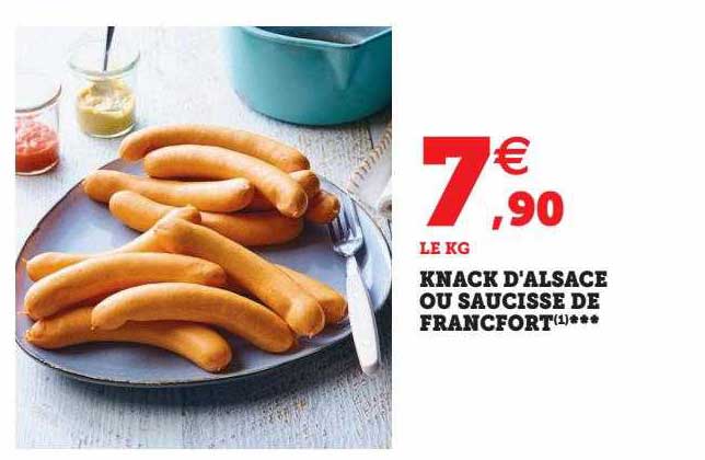 knack d'alsace ou saucisse de francfort