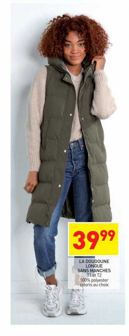 la doudoune longue sans manches