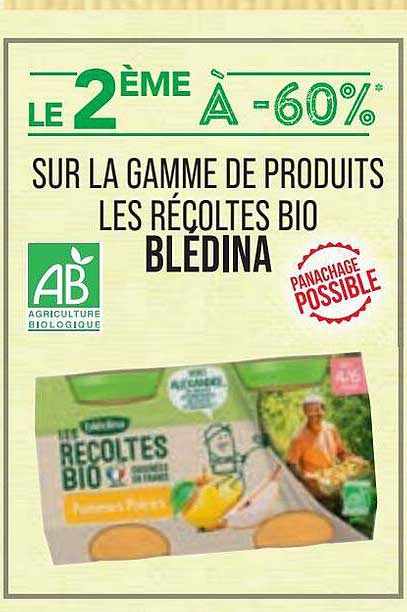 la gamme de produits les récoltes bio blédina