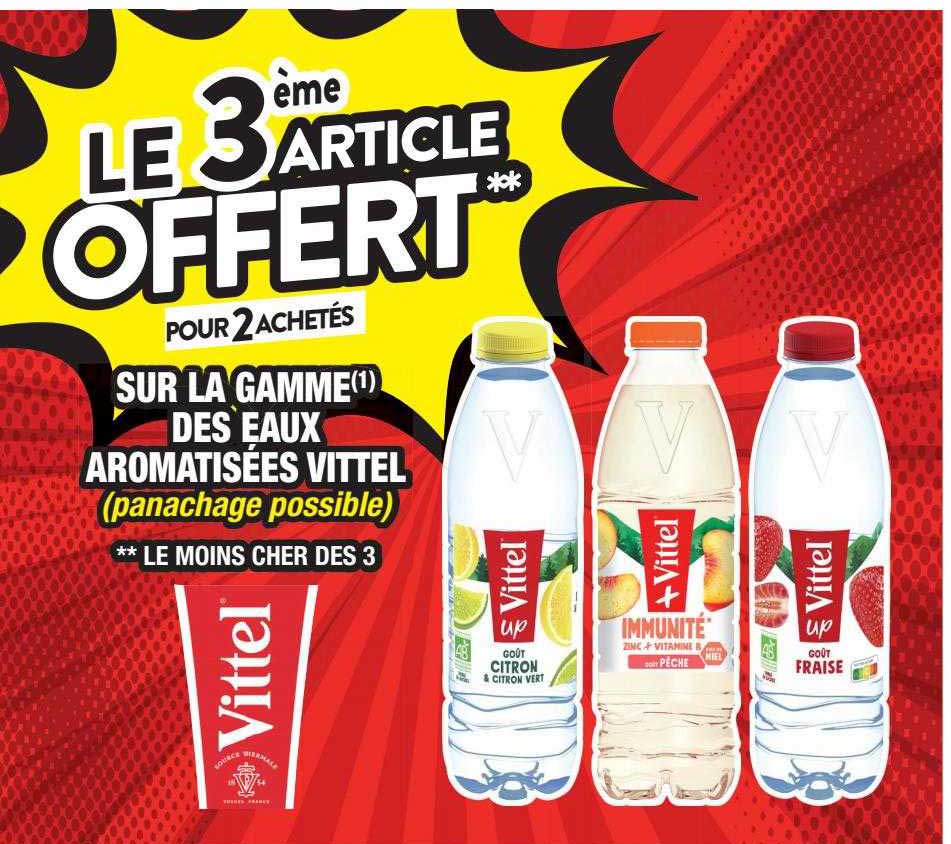 la gamme des eaux aromatisées vittel