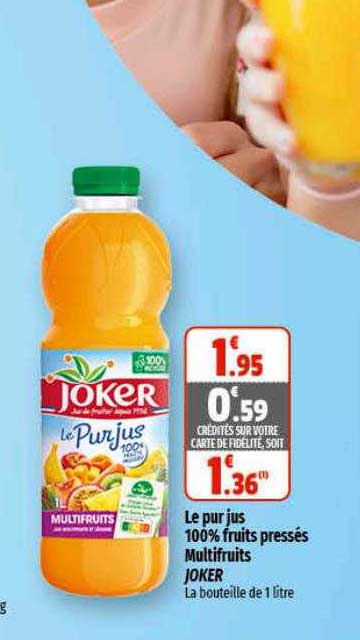 Le Pur Jus 100% Fruits Pressés Multifruits Joker