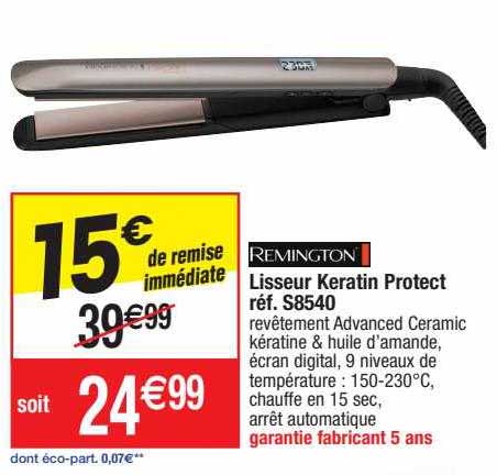 lisseur kératin protect remington