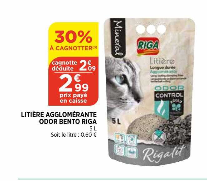 litière agglomérante odor bento riga