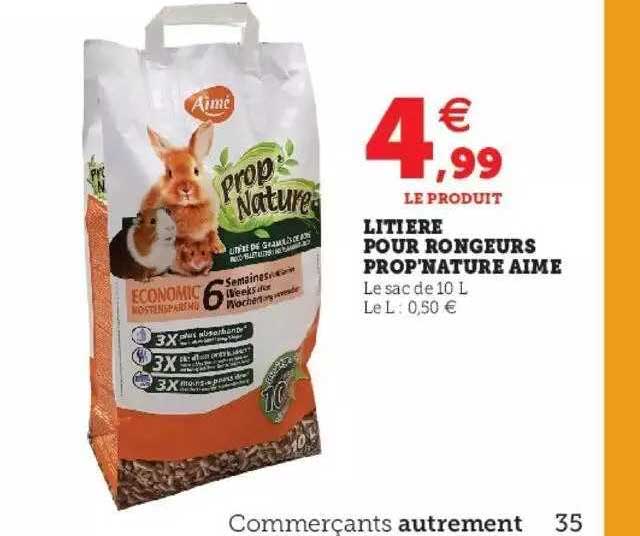 litière pour rongeurs prop'nature aimé