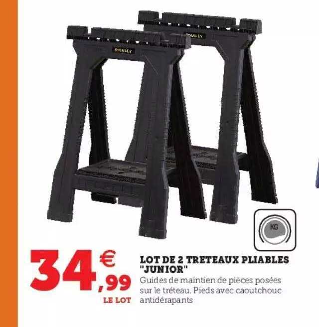 lot de 2 tréteaux pliables "junior"