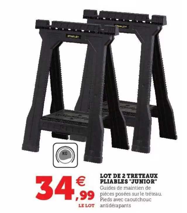 lot de 2 tréteaux pliables "junior"