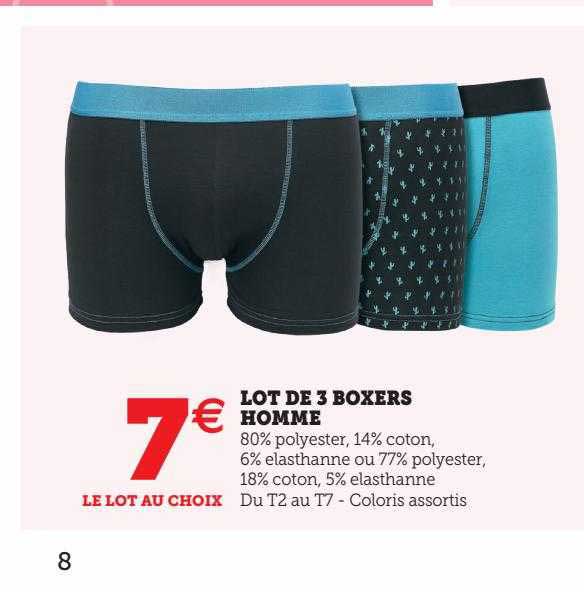 Lot De 3 Boxers Homme