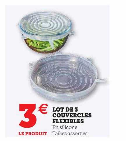 Lot De 3 Couvercles Flexibles