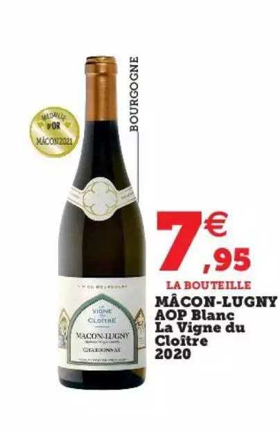 mâcon-lugny aop blanc la vigne du cloître 2020