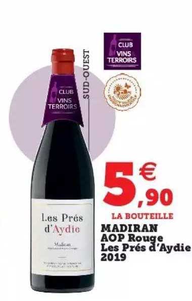madiran aop rouge les prés d'aydie 2019