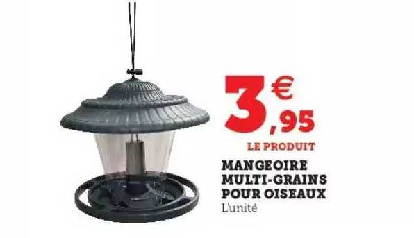 mangeoire multi-grains pour oiseaux
