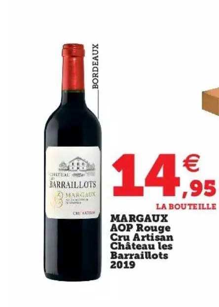 margaux aop rouge cru artisan château les barraillots 2019