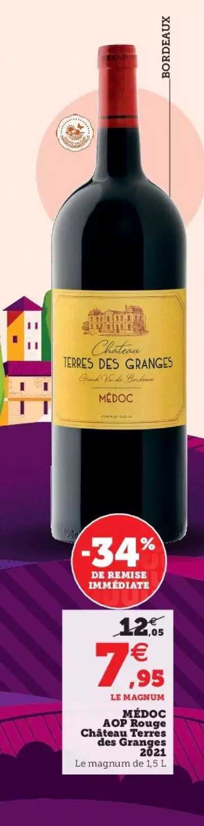 médoc aop rouge château terres des granges 2021