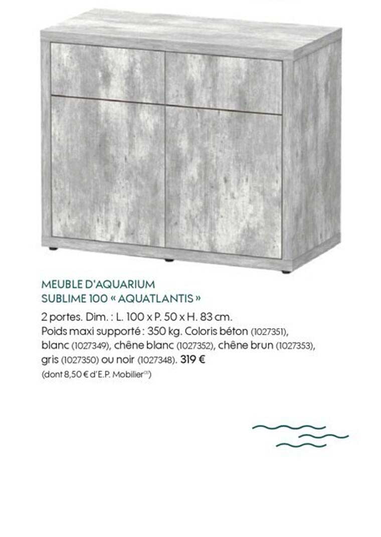 meuble d'aquarium sublime 100 «aquatlantis»
