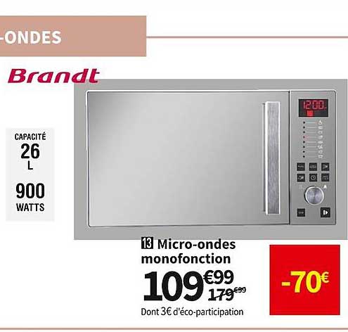 Micro-ondes Monofonction Brandt