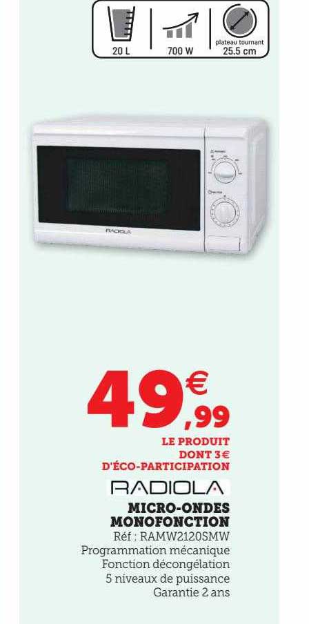 micro-ondes monofonction radiola