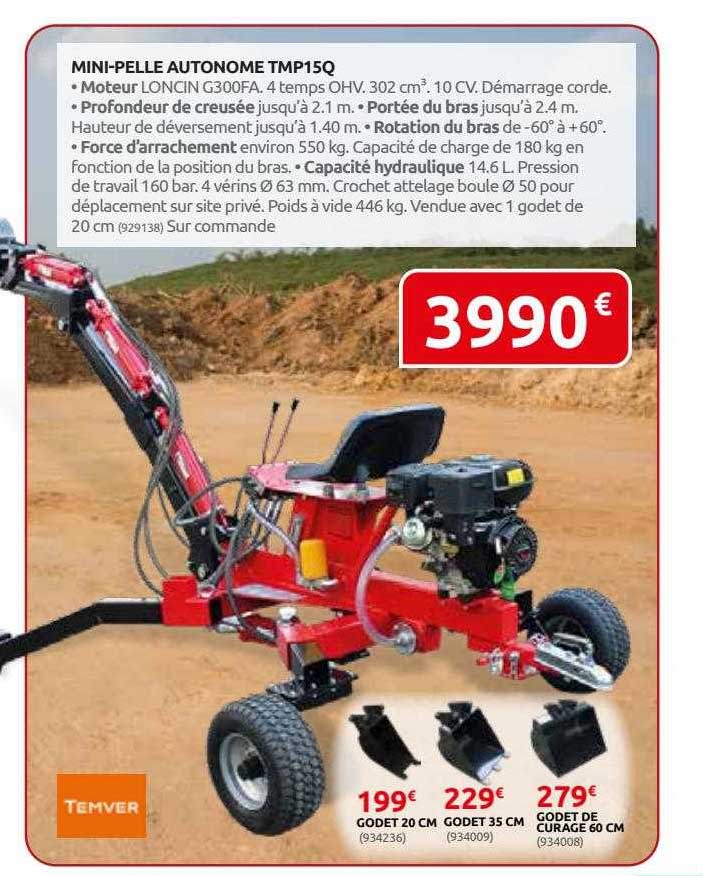 mini-pelle autonome tmp15q temver