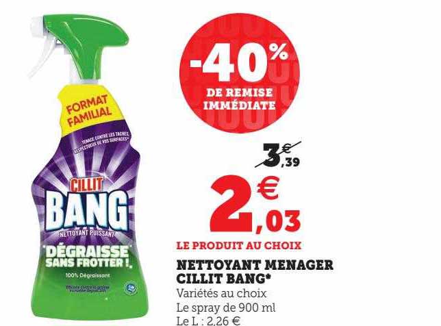 nettoyante ménager cillit bang