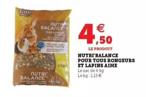 Nutri'balance Pour Tous Rongeurs Et Lapins Aimé