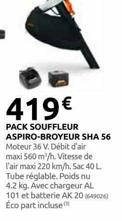 pack souffleur aspiro-broyeur sha 56