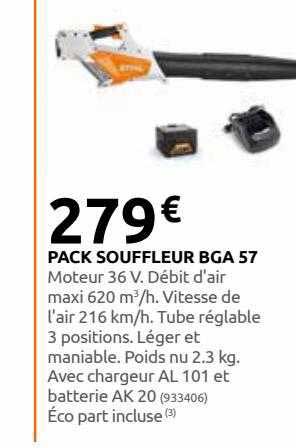 pack souffleur bga 57