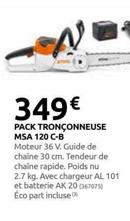 pack tronçonneuse msa 120 c-b
