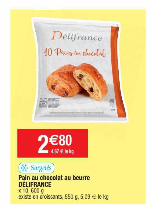 Pain Au Chocolat Au Beurre Délifrance