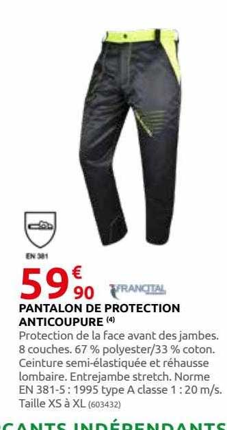pantalon de protection anticoupure