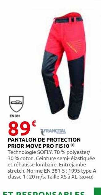 pantalon de protection prior move pro fi510