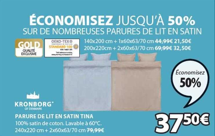 parure de lit en satin tina