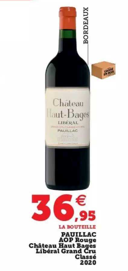 pauillac aop rouge château haut bages libéral grand cru classé 2020