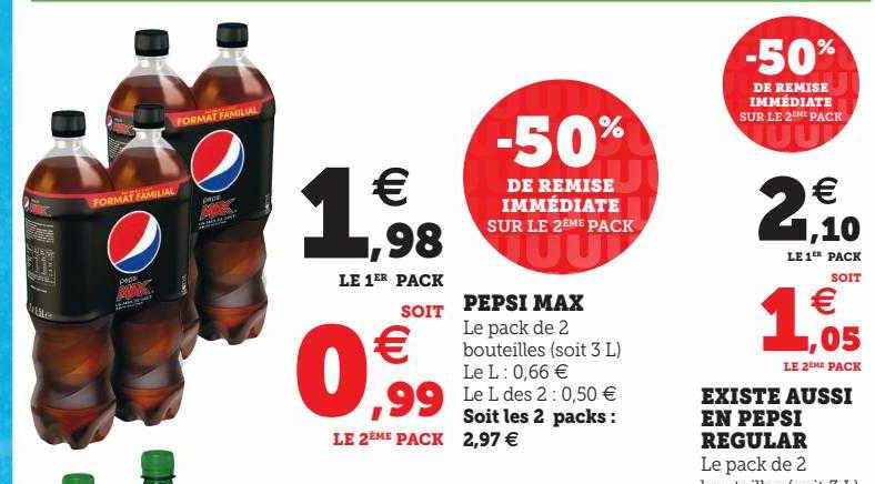 pepsi max existe aussi en pepsi regular