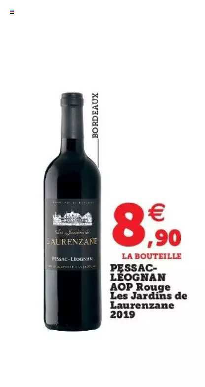 pessac- léognan aop rouge les jardins de laurenzane 2019