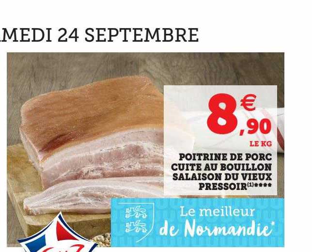 poitrine de porc cuite au bouillon salaison du vieux pressoir