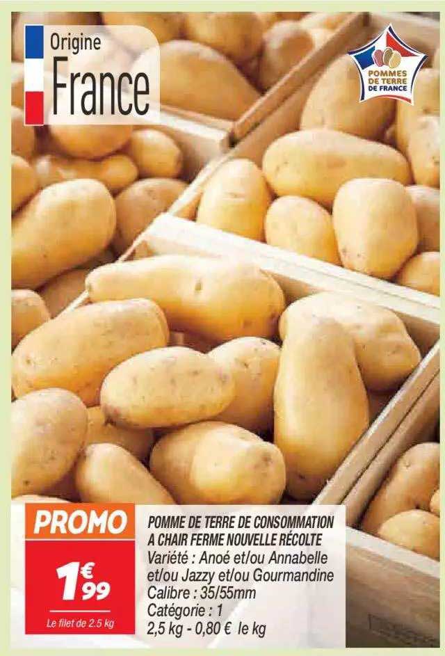 pomme de terre de consommation à chair ferme nouvelle récolte