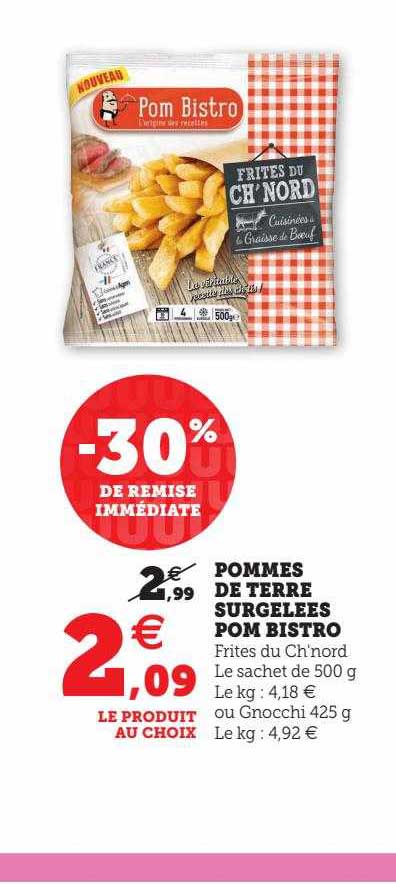 Pommes De Terre Surgelées Pom Bistro