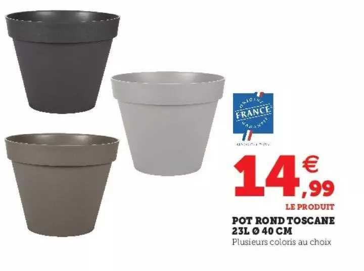 pot rond toscane 23l ø 40 cm