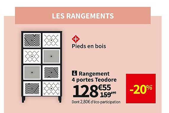 Rangement 4 Portes Teodore