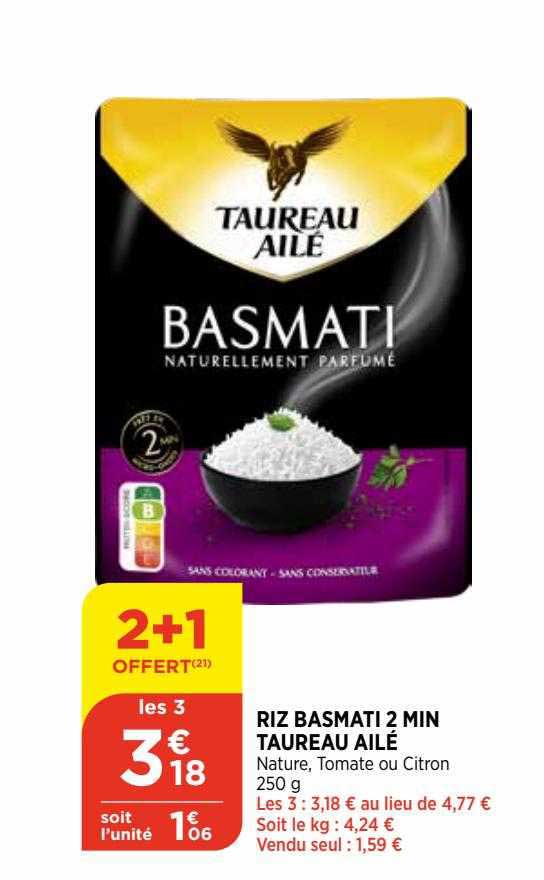 riz basmati 2 min taureau ailé