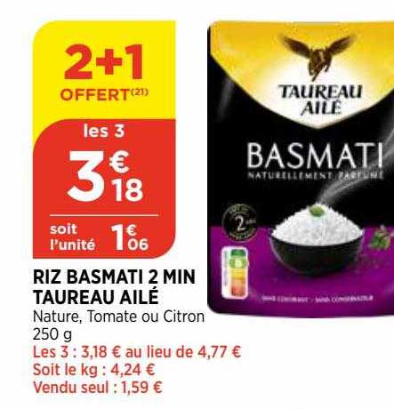 riz basmati 2 min taureau ailé