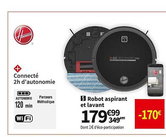 robot aspirant et lavant hoover