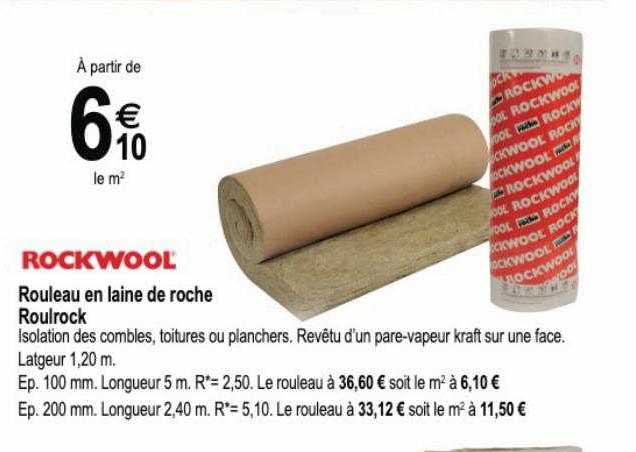 Rouleau En Laine De Roche Roulrock Rockwool