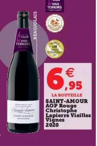 saint-amour aop rouge christophe la pierre vieilles vignes 2020