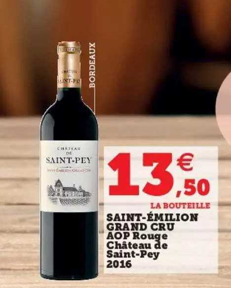 saint-émilion grand cru aop rouge château de saint-pey 2016