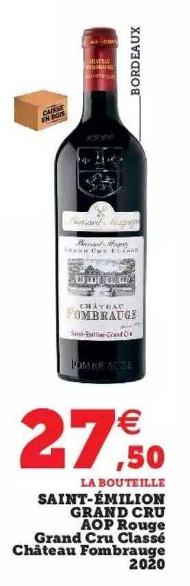 Saint-émilion Grand Cru Aop Rouge Grand Cru Classé Château Fombrauge 2020