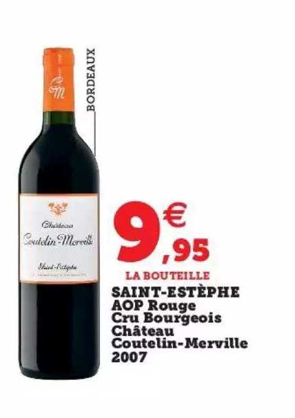 saint-estèphe aop rouge cru bourgeois château coutelin-merville 2007