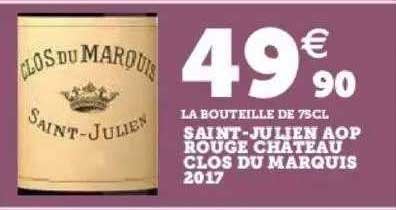saint-julien aop rouge château clos du marquis 2017