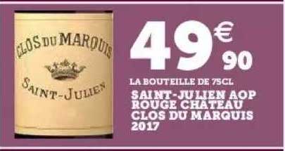 saint-julien aop rouge château clos du marquis 2017