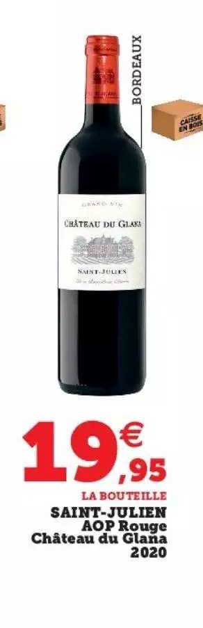 saint-julien aop rouge château du glana 2020