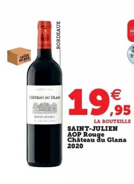 saint-julien aop rouge château du glana 2020